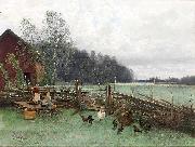 Oscar Torna Sommarlandskap fran Justero oil painting